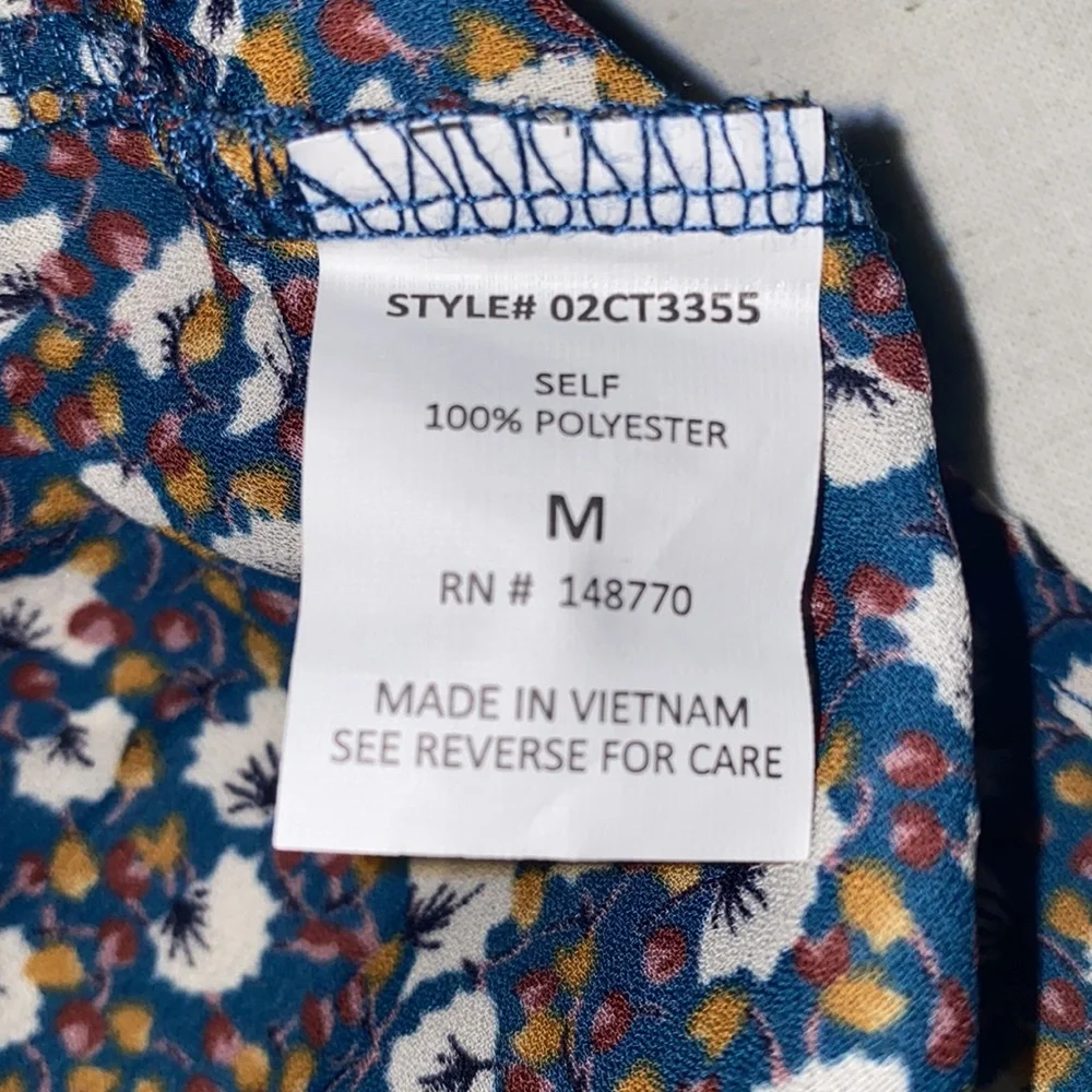Sienna Sky Floral Peplum 3/4 Sleeve Blouse - Picture 12 of 13